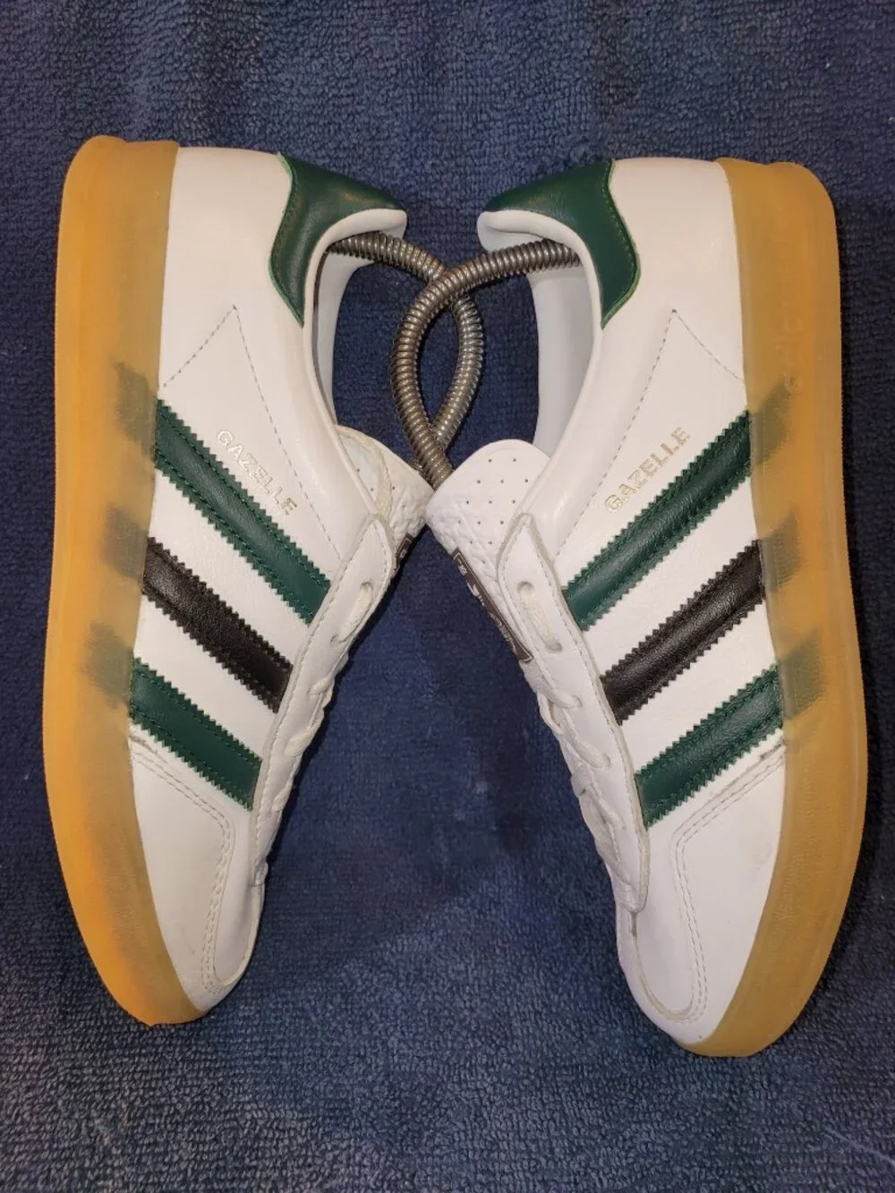 Adidas Gazelle OG Women's Size 8 White Green Black Tan Sneakers IE2957 (#2014)
